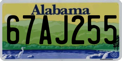 AL license plate 67AJ255