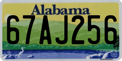 AL license plate 67AJ256
