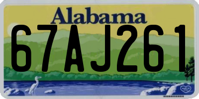 AL license plate 67AJ261