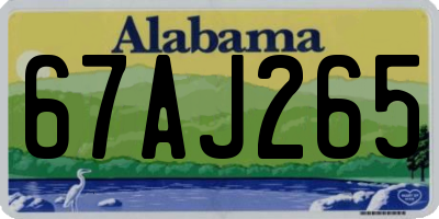 AL license plate 67AJ265