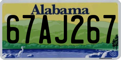 AL license plate 67AJ267