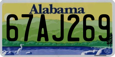 AL license plate 67AJ269