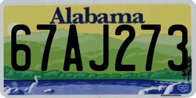 AL license plate 67AJ273