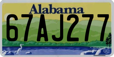AL license plate 67AJ277