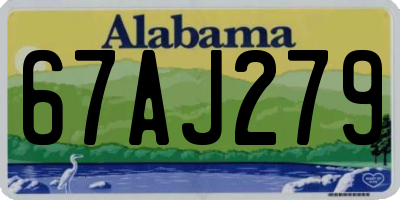 AL license plate 67AJ279