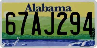 AL license plate 67AJ294