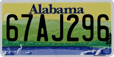 AL license plate 67AJ296