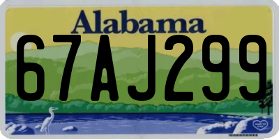 AL license plate 67AJ299