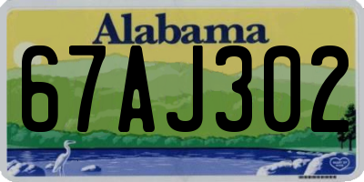 AL license plate 67AJ302