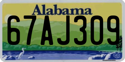 AL license plate 67AJ309