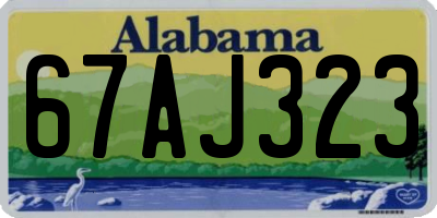 AL license plate 67AJ323