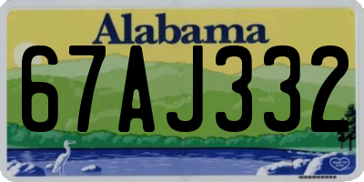 AL license plate 67AJ332