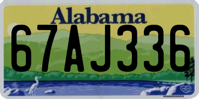 AL license plate 67AJ336
