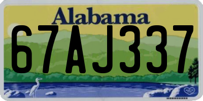 AL license plate 67AJ337