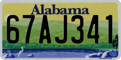 AL license plate 67AJ341