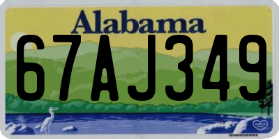 AL license plate 67AJ349