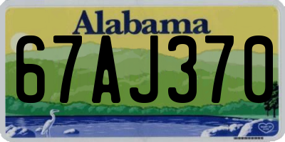 AL license plate 67AJ370