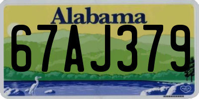 AL license plate 67AJ379