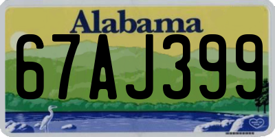 AL license plate 67AJ399