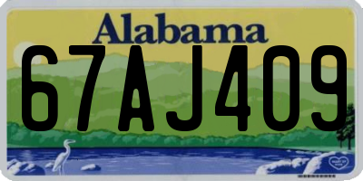 AL license plate 67AJ409
