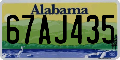 AL license plate 67AJ435