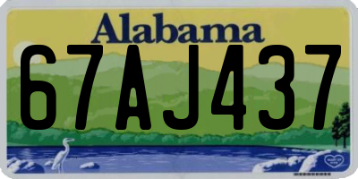 AL license plate 67AJ437