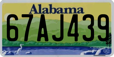 AL license plate 67AJ439