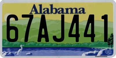 AL license plate 67AJ441