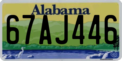 AL license plate 67AJ446