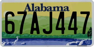 AL license plate 67AJ447