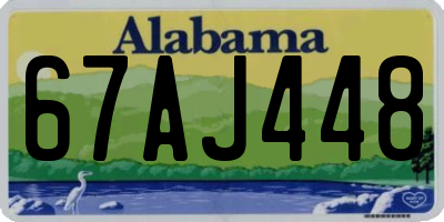 AL license plate 67AJ448