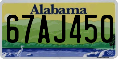AL license plate 67AJ450