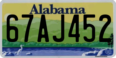 AL license plate 67AJ452
