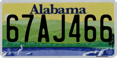 AL license plate 67AJ466