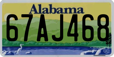AL license plate 67AJ468