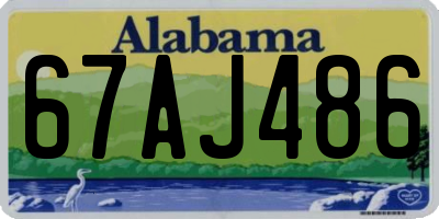 AL license plate 67AJ486