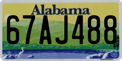 AL license plate 67AJ488
