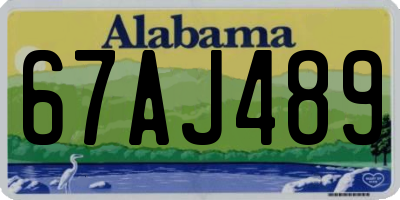 AL license plate 67AJ489