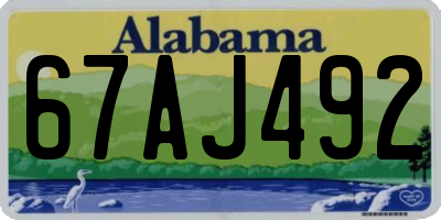 AL license plate 67AJ492