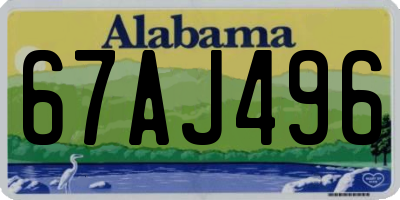 AL license plate 67AJ496