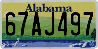 AL license plate 67AJ497