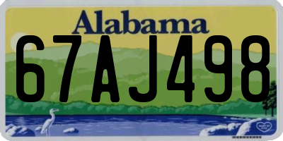 AL license plate 67AJ498