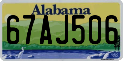 AL license plate 67AJ506
