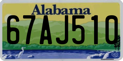 AL license plate 67AJ510