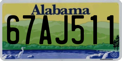 AL license plate 67AJ511
