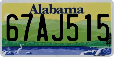 AL license plate 67AJ515