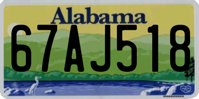 AL license plate 67AJ518