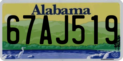 AL license plate 67AJ519