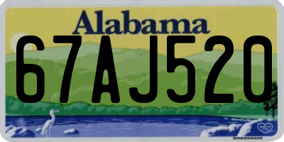 AL license plate 67AJ520