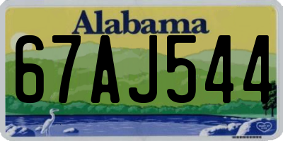 AL license plate 67AJ544